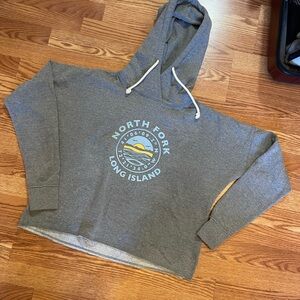 Gray North Fork Long Island Hoodie